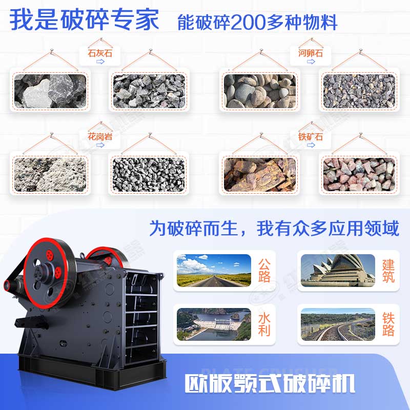 顎式破碎機(jī)能力強(qiáng)、應(yīng)用范圍廣